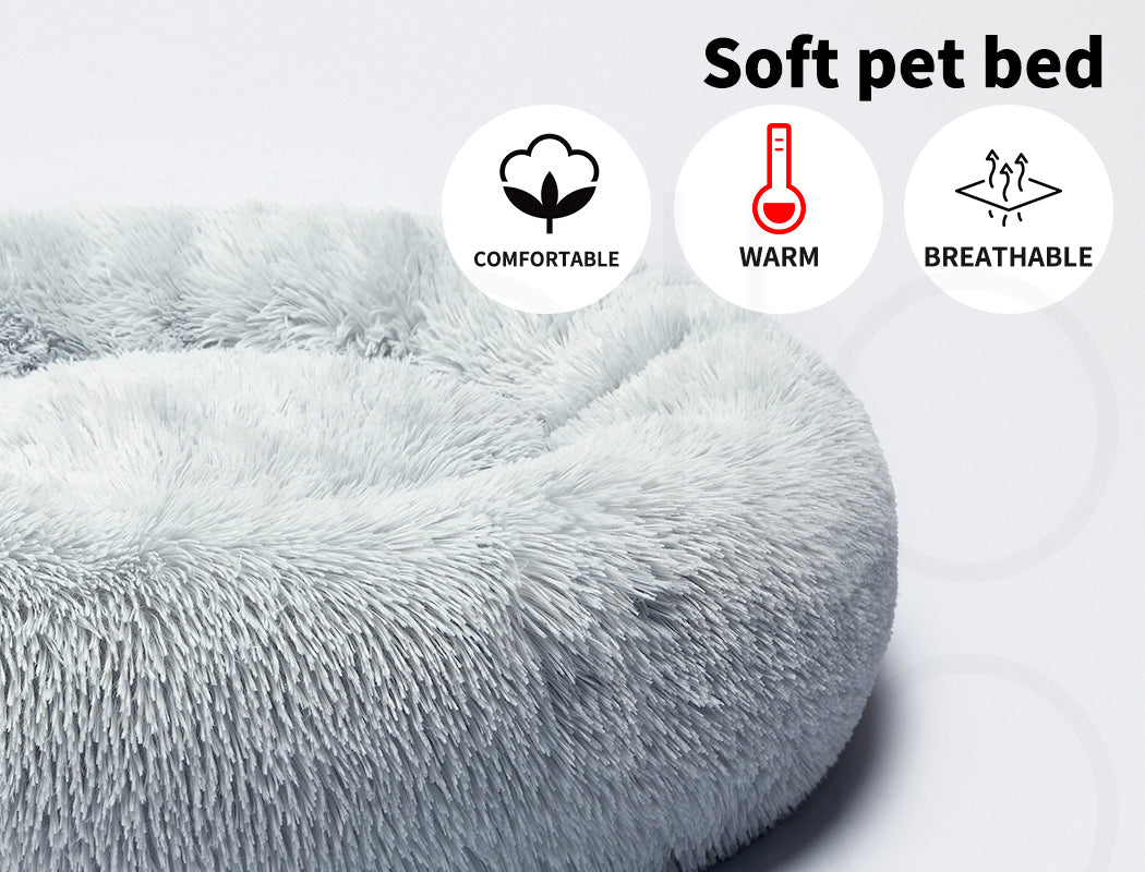 Pawz Dog Calming Bed Warm Soft Plush Thicker round Comfy Sleeping Large Washable